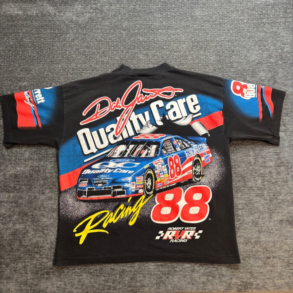 Vintage Dale Jarrett Graphic Tee Mens XL Racing T-Shirt Chase AOP USA NASCAR Y2K - Picture 3 of 9